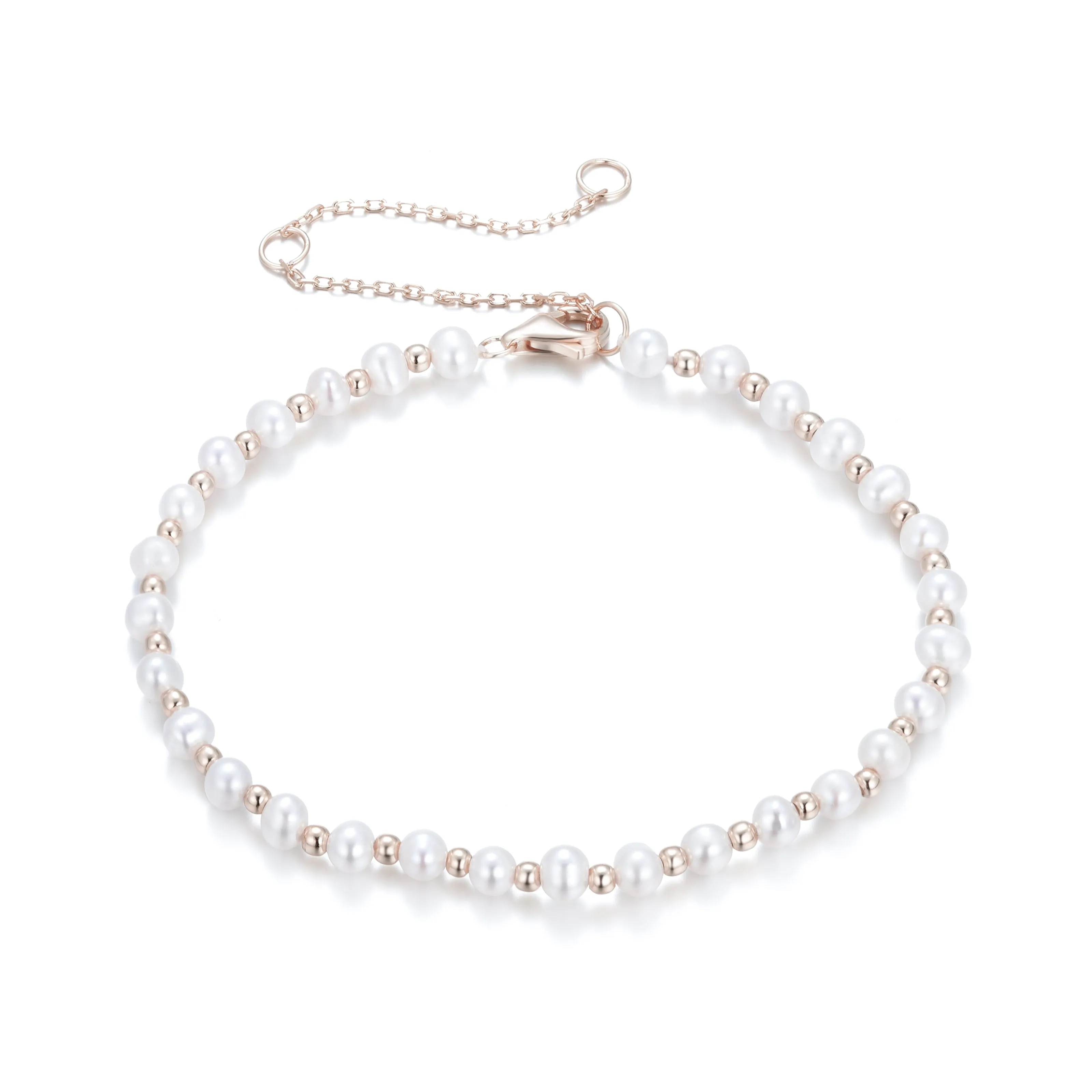 AMANI FRESHWATER PEARL ROSE GOLD BRACELET