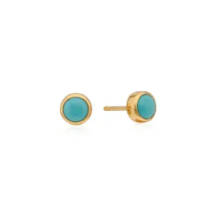 Antigua Stud Earrings - Gold/Turquoise - ER10665-GTQ
