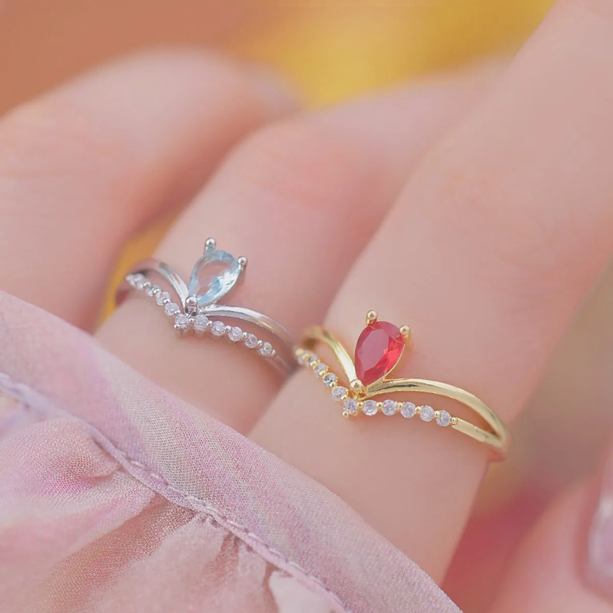 Aqua Tiara Ring