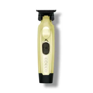Cocco Veloce Pro Cordless Trimmer w/ Digital Gap Ambassador DLC Blade   Black Charging Stand (CVPT) Gold