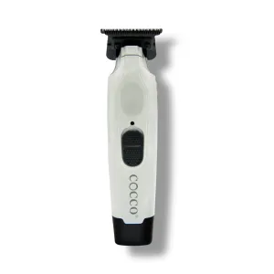 Cocco Veloce Pro Cordless Trimmer w/ Digital Gap Ambassador DLC Blade   Black Charging Stand (CVPT) Pearl White