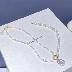 Creative multiple wear real freshwater pearl necklace