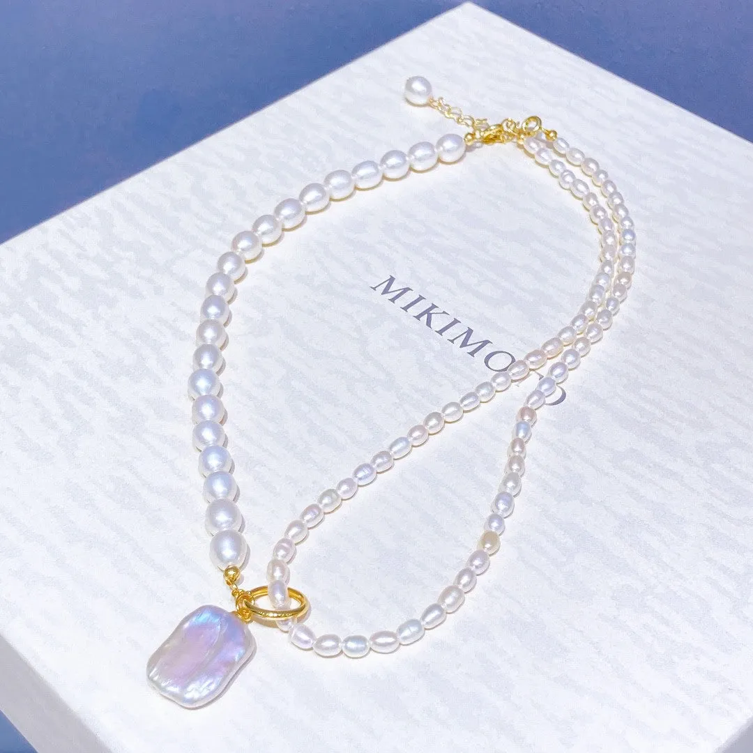 Creative multiple wear real freshwater pearl necklace