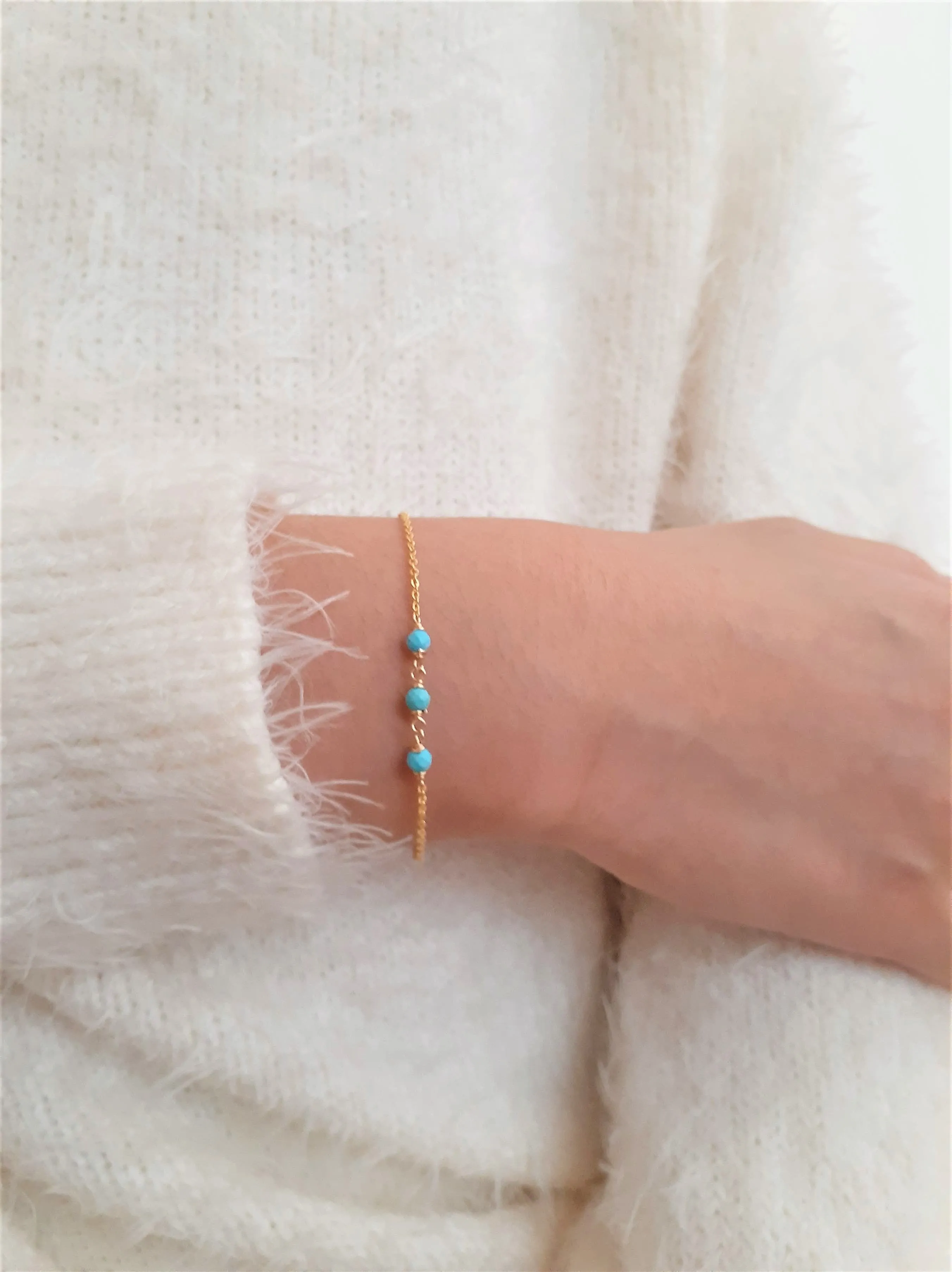 Dainty Sleeping Beauty Turquoise Bracelet