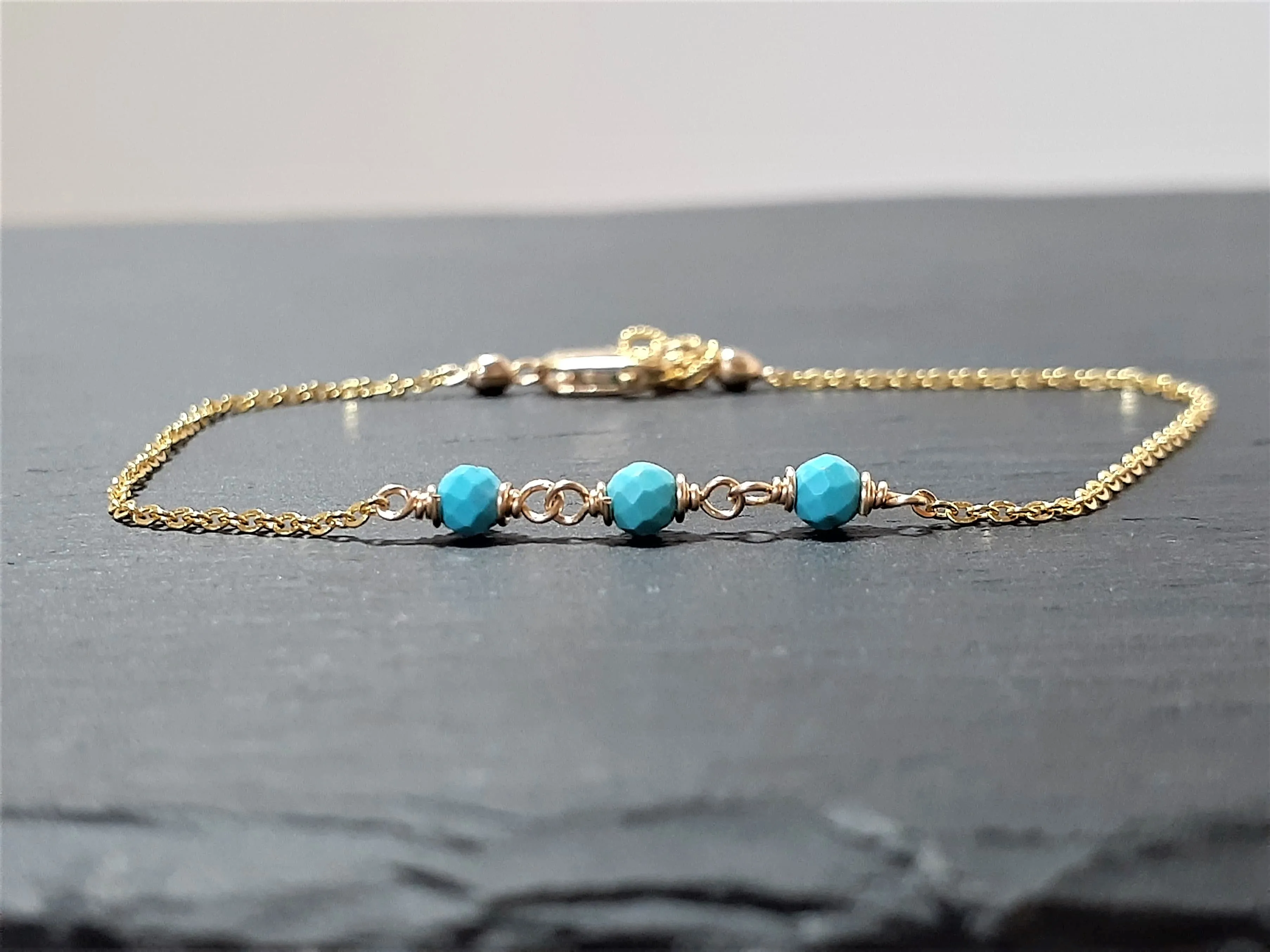 Dainty Sleeping Beauty Turquoise Bracelet