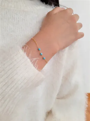 Dainty Sleeping Beauty Turquoise Bracelet