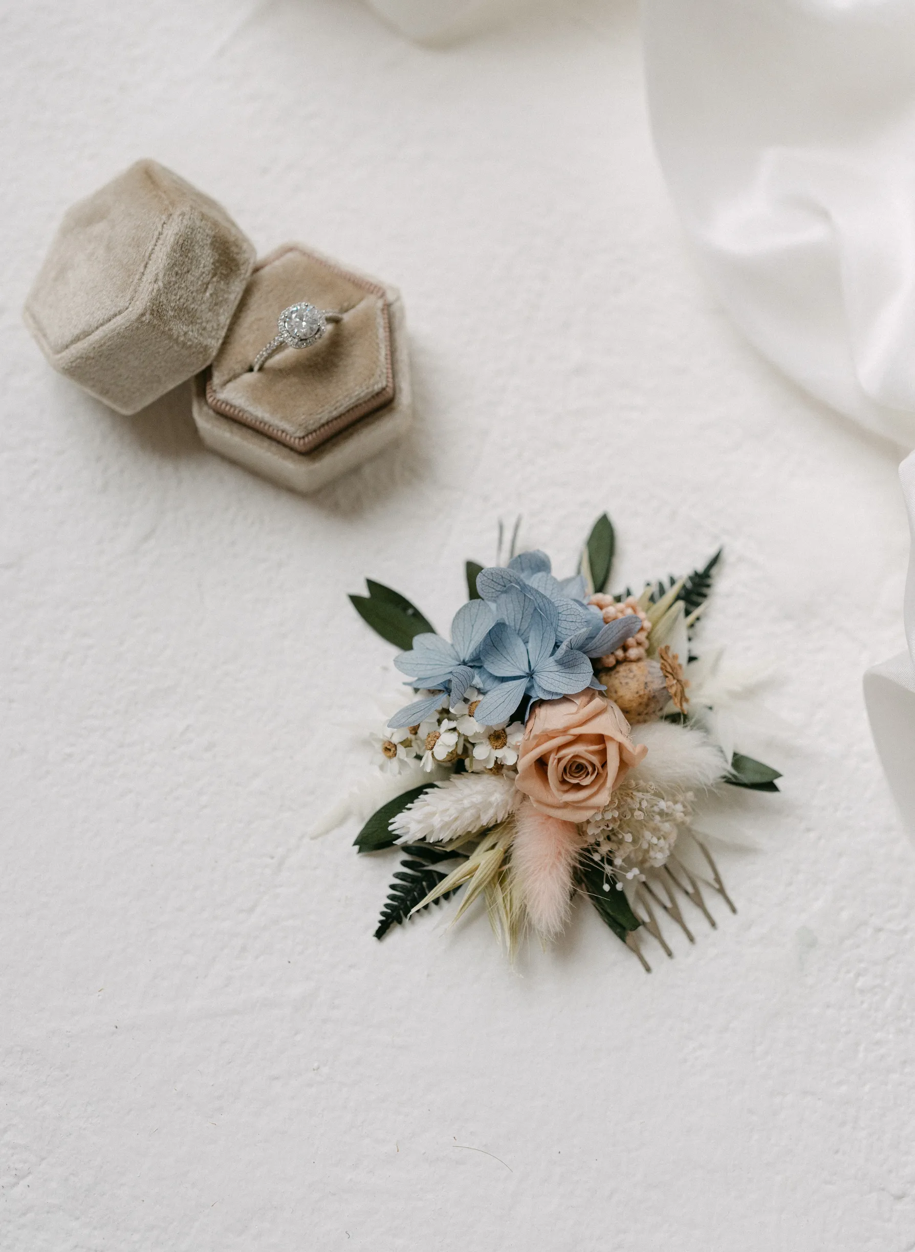 Lark Wildflower Wedding Dried Flower Hair Comb