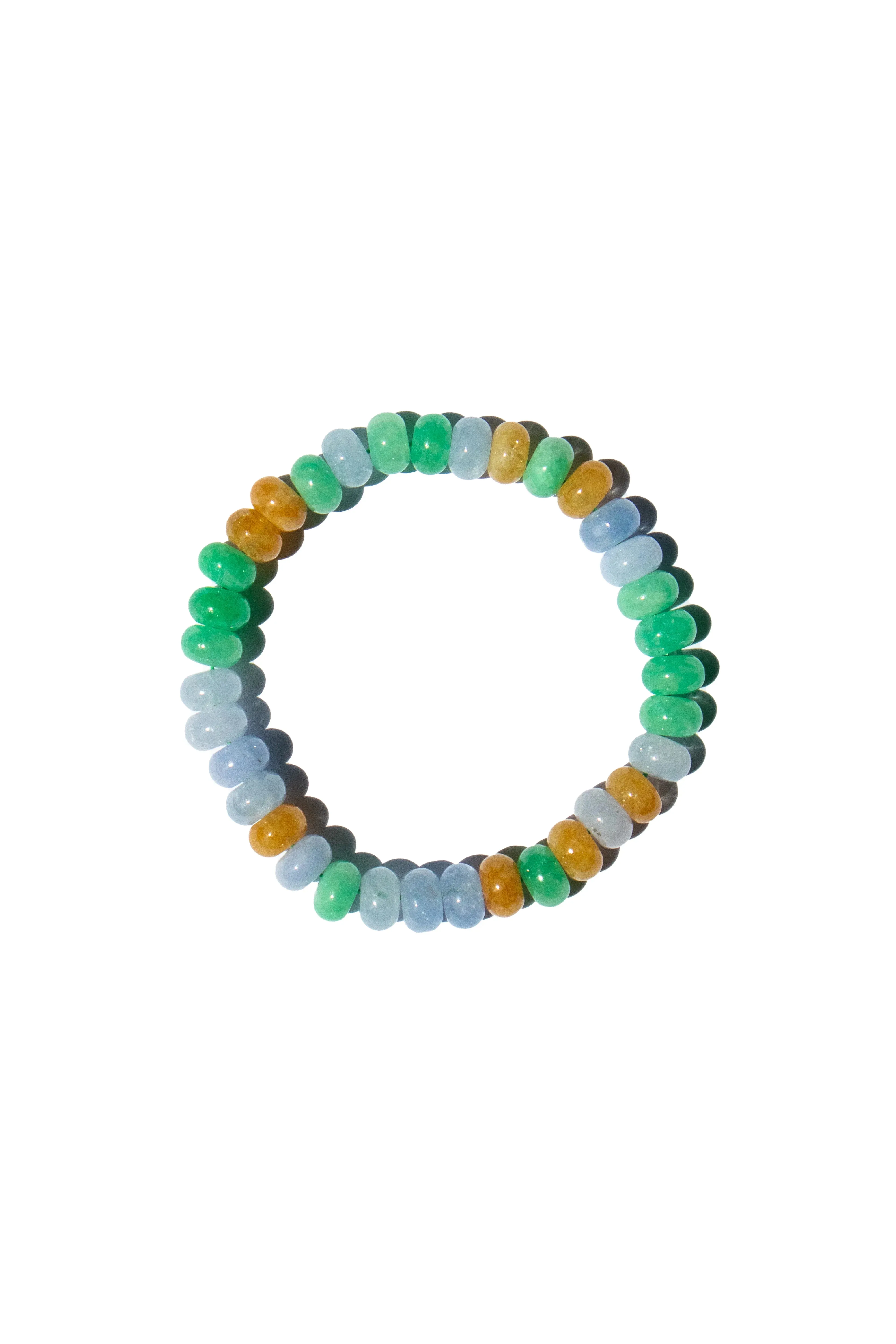 Lavender Field — Beaded Jade Bracelet