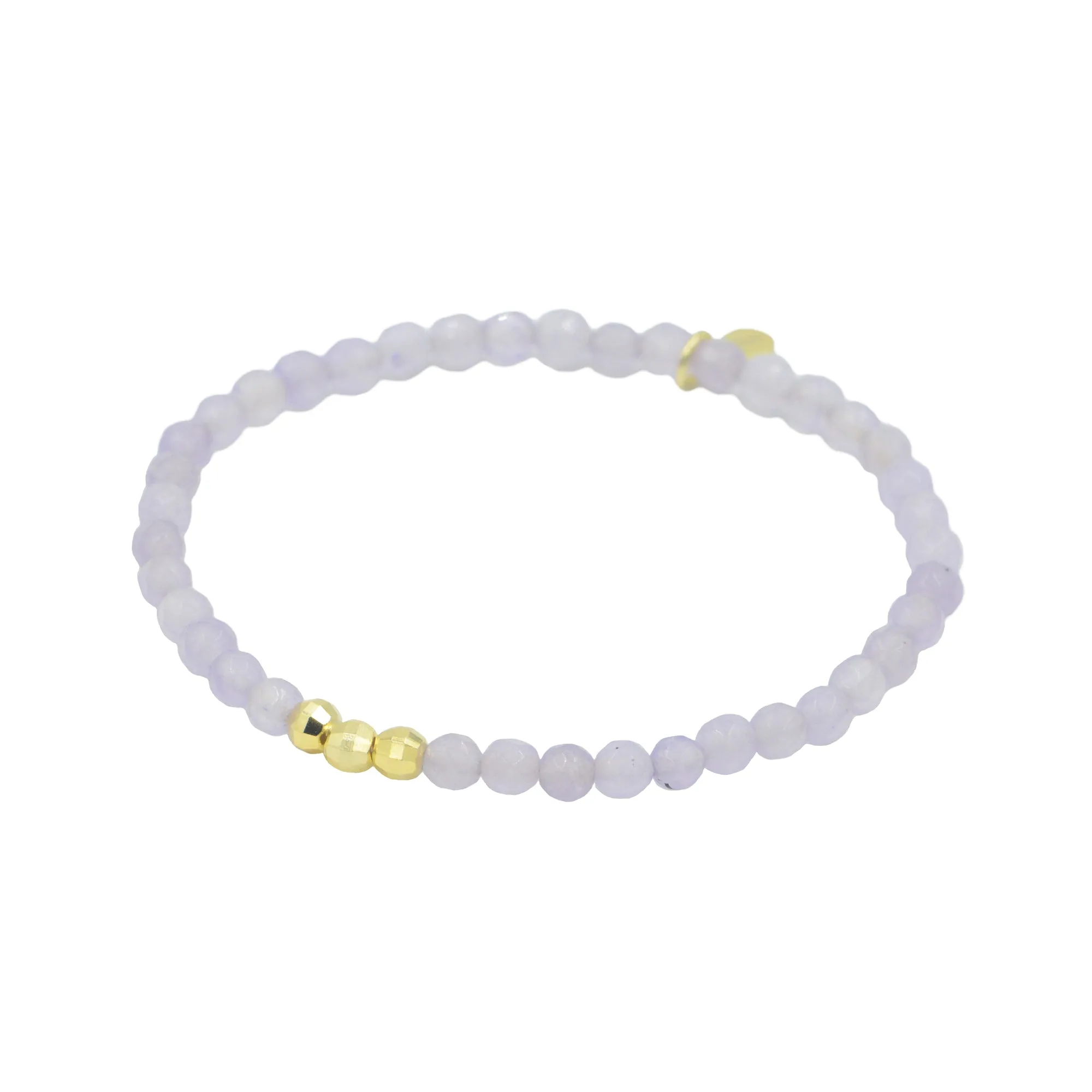Lavender Jade Stacking Bracelet 4mm