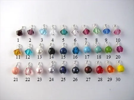 Marathon Charm Bracelet- Adjustable Bangle Bracelet with an Initial Charm and an Accent Bead of your choice