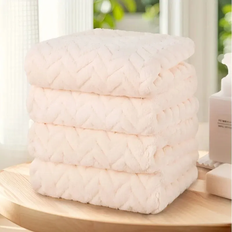 MeyHome - Luxury Woven Ultra-Soft Towel Set (4-Pack) | Plush, Absorbent & Stylish Bath Essential
