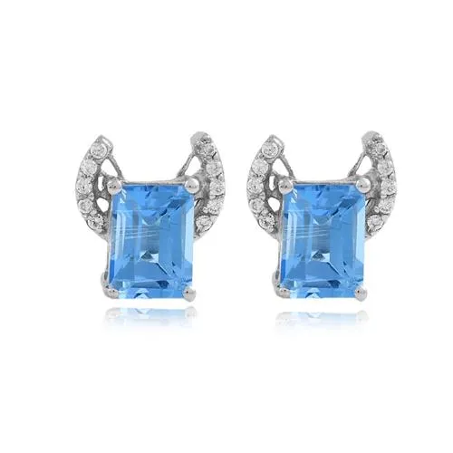 Mini Cat Wings Tanzanite Stud Earrings