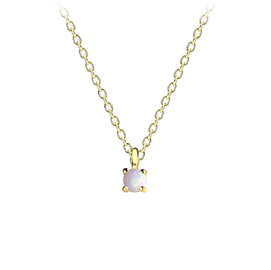 Mini Opal Necklace in Gold