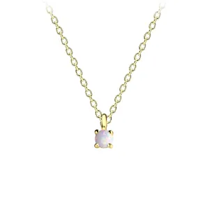 Mini Opal Necklace in Gold