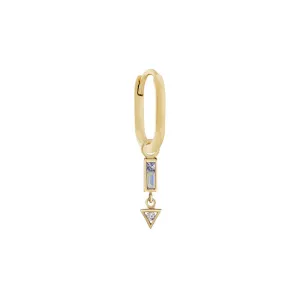 Original Oval Clicker with Tanzanite, Opal & Aquamarine Plaque - Gold - OV-O-AZ-MI-TANZ-OP-AQUA