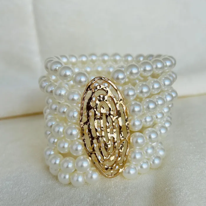 Pearlfect Gold-Plated Pearl Cascade Bracelet