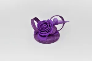 Purple Pillbox Fascinator On Comb