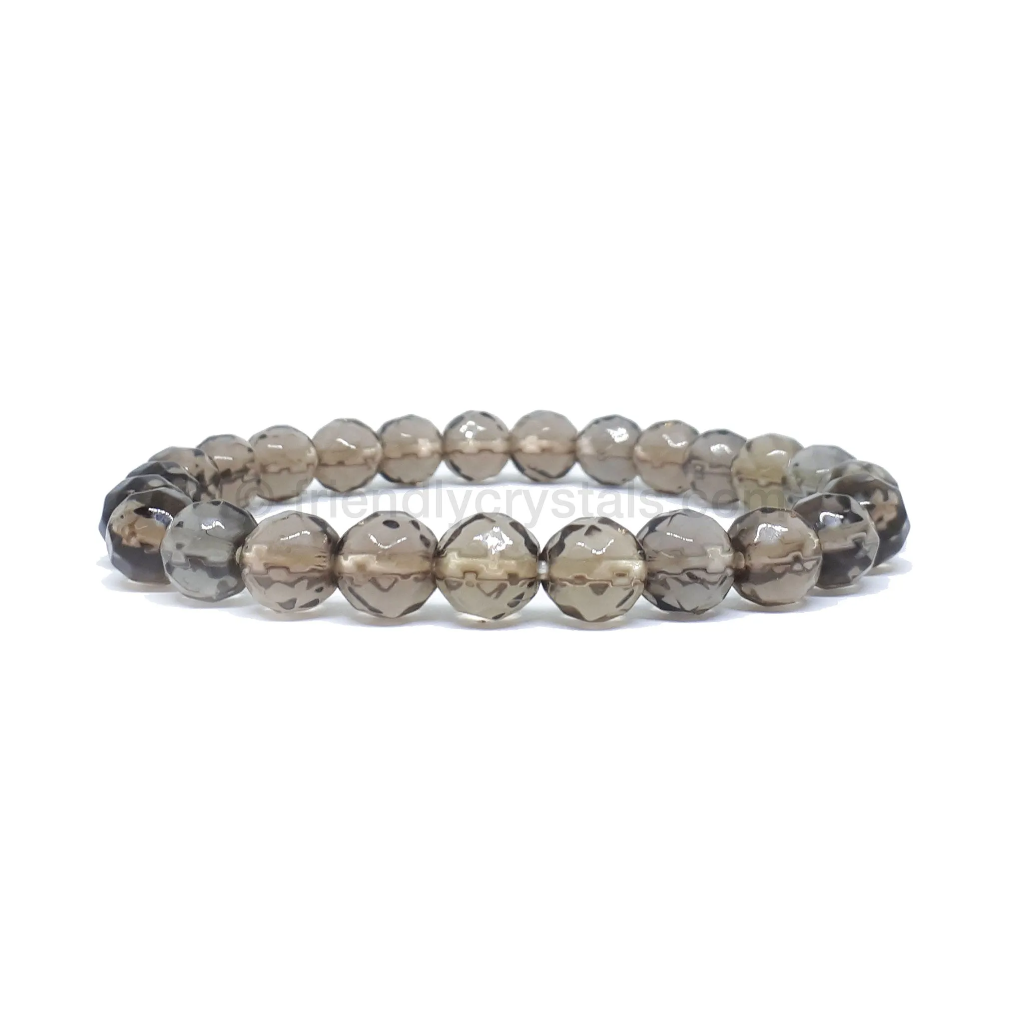 Smoky Quartz Faceted Power Bracelet (8mm)
