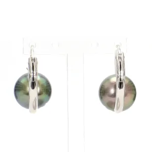 Tahitian Pearl Hoop Earrings