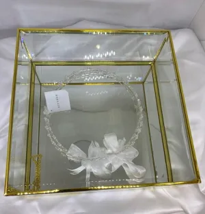 Wedding Crown / Tiara Keepsake Box - Gold or Silver Trim